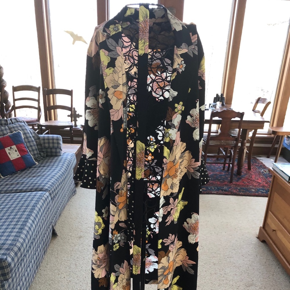 Jacket with belt.